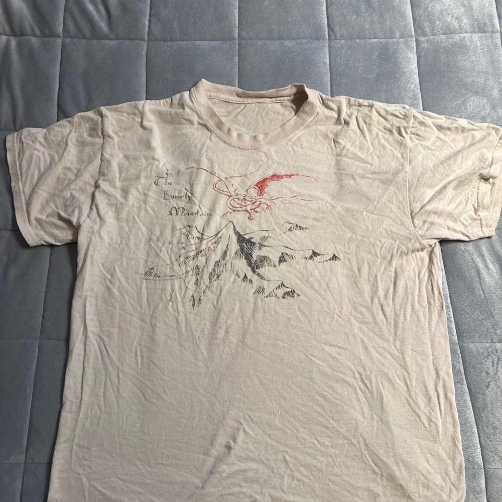 Lord of the Rings - Men's Beige Graphic T-Shirt